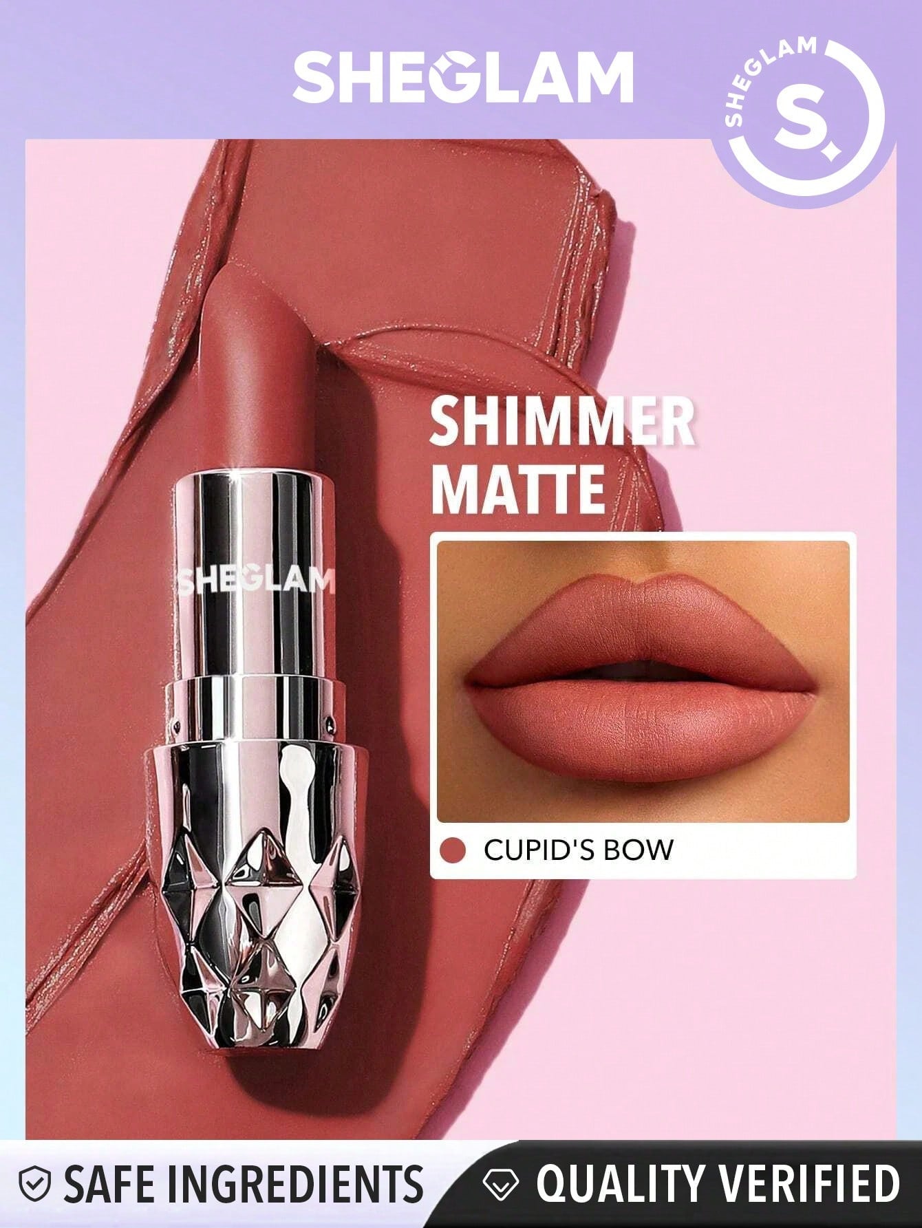 SHEGLAM Starlight Velvet Lipstick-Bold Berry 10 Colors Shimmer Matte Long Lasting Lipstick Nourishing Silky Smooth Lipstick