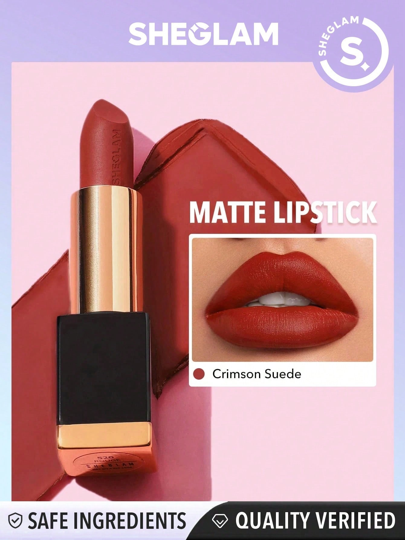 SHEGLAM Matte Allure Lipstick - Bachelorette 20 Colors Long Lasting Lipstick High Pigment Velvety Soft Lipstick