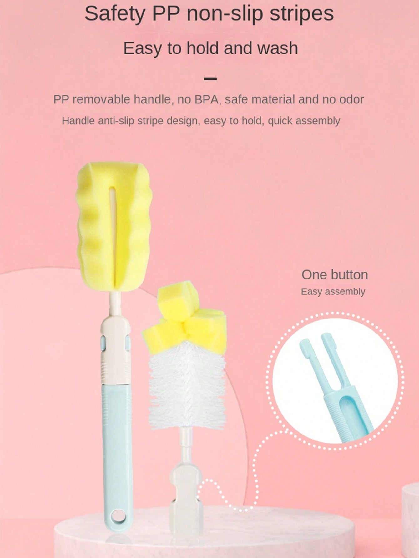 1set 6pcs Baby Bottle Cleaning Brush Set