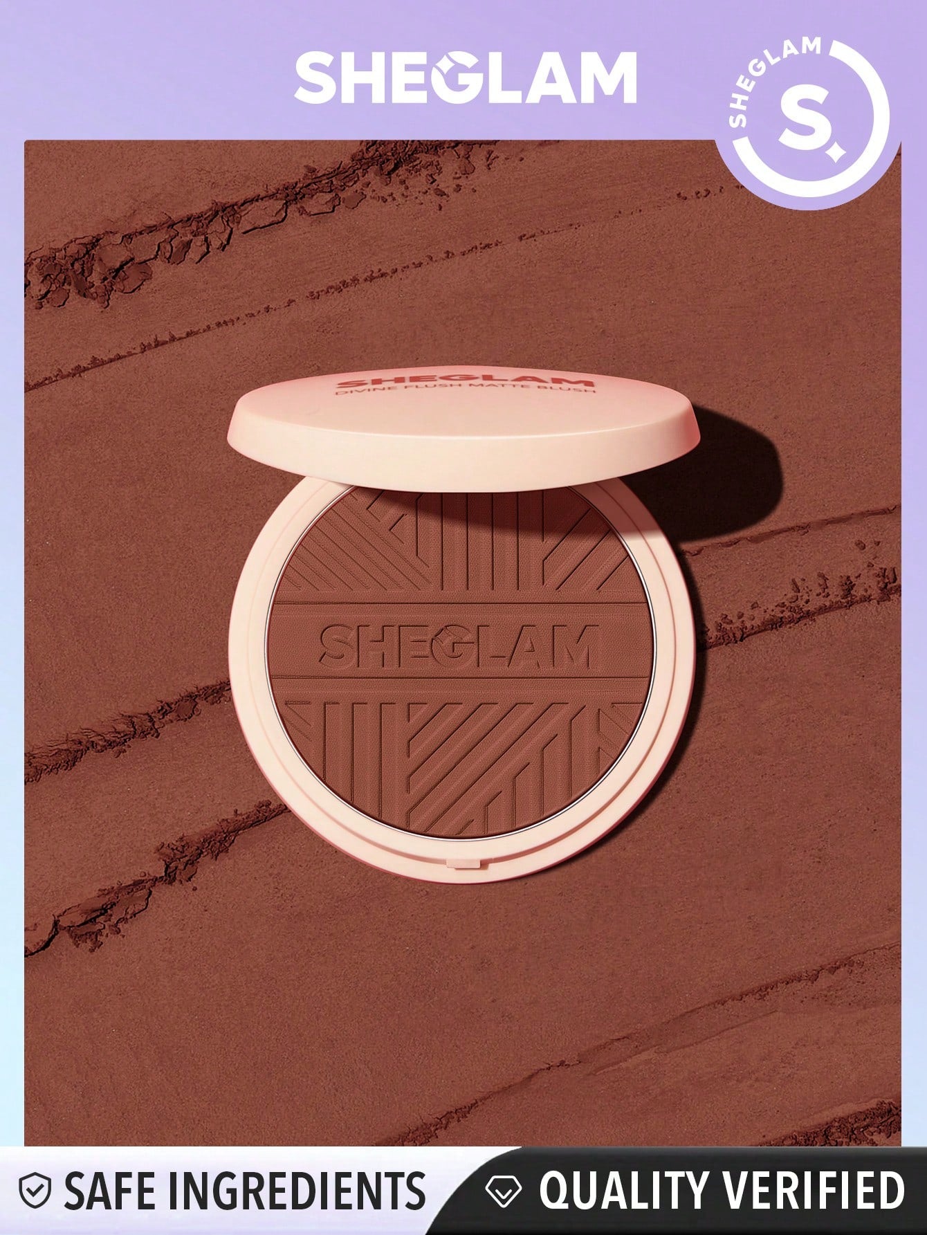 SHEGLAM Divine Flush Matte Blush-Insta Flame Blush Powder Highly Pigmented Non-Fading Long Lasting Glowing Lightweight Natural Blush Face Makeup