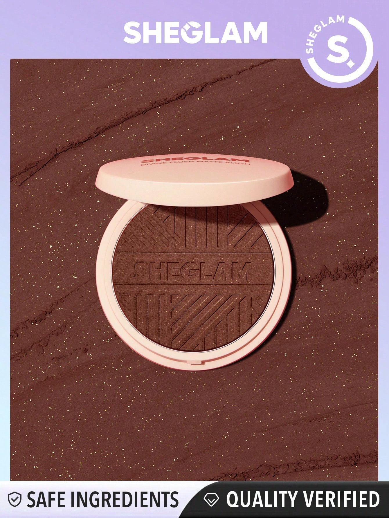 SHEGLAM Divine Flush Matte Blush-Insta Flame Blush Powder Highly Pigmented Non-Fading Long Lasting Glowing Lightweight Natural Blush Face Makeup