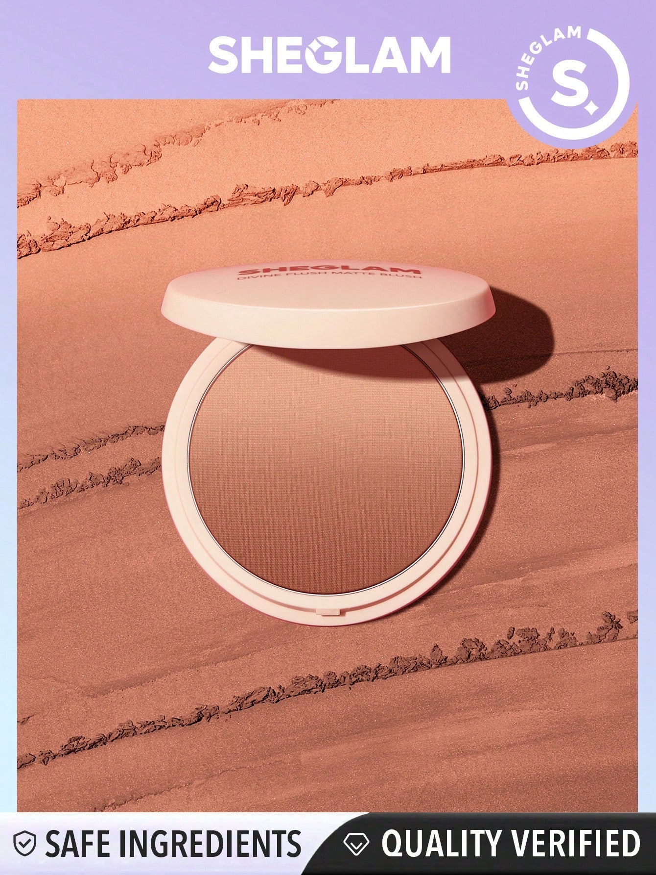 SHEGLAM Divine Flush Matte Blush-Insta Flame Blush Powder Highly Pigmented Non-Fading Long Lasting Glowing Lightweight Natural Blush Face Makeup