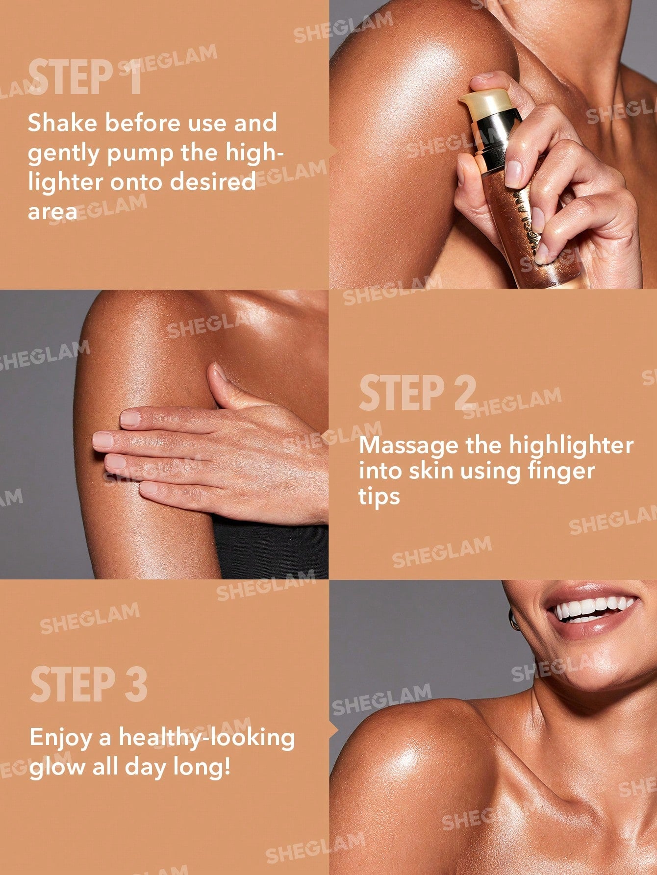 SHEGLAM Sunkissed Body Highlighter - Athena Liquid Highlighter Liquid Shimmer Long Wear Brightening Glow Body Highlighter