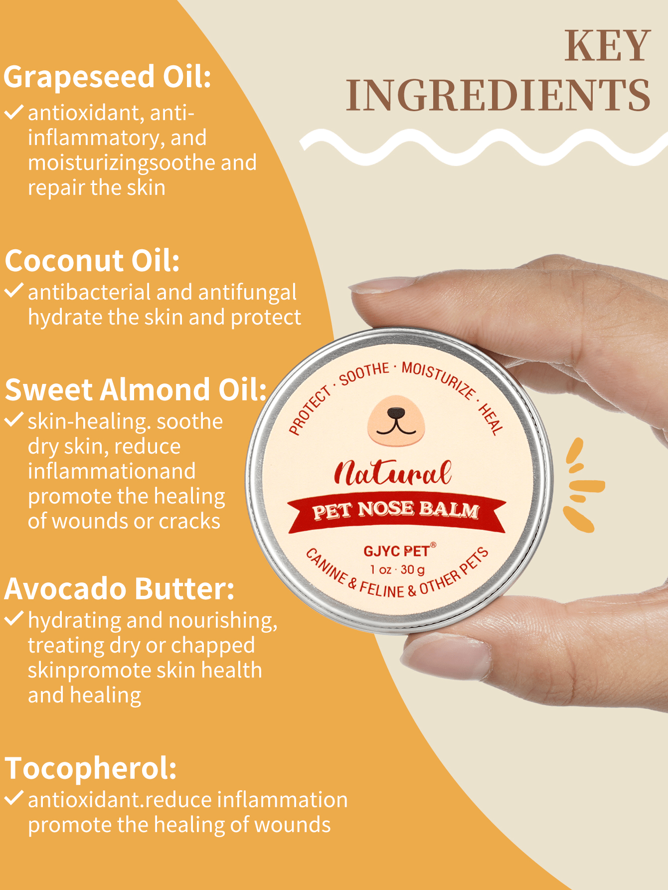 Pet Nose Moisturizing Balm 1 Oz: Prevents Dry Noses In Dogs And Cats (including French Bulldogs), Repairs Dryness And Cracks, Deeply Moisturizes, Can Be Licked Safely