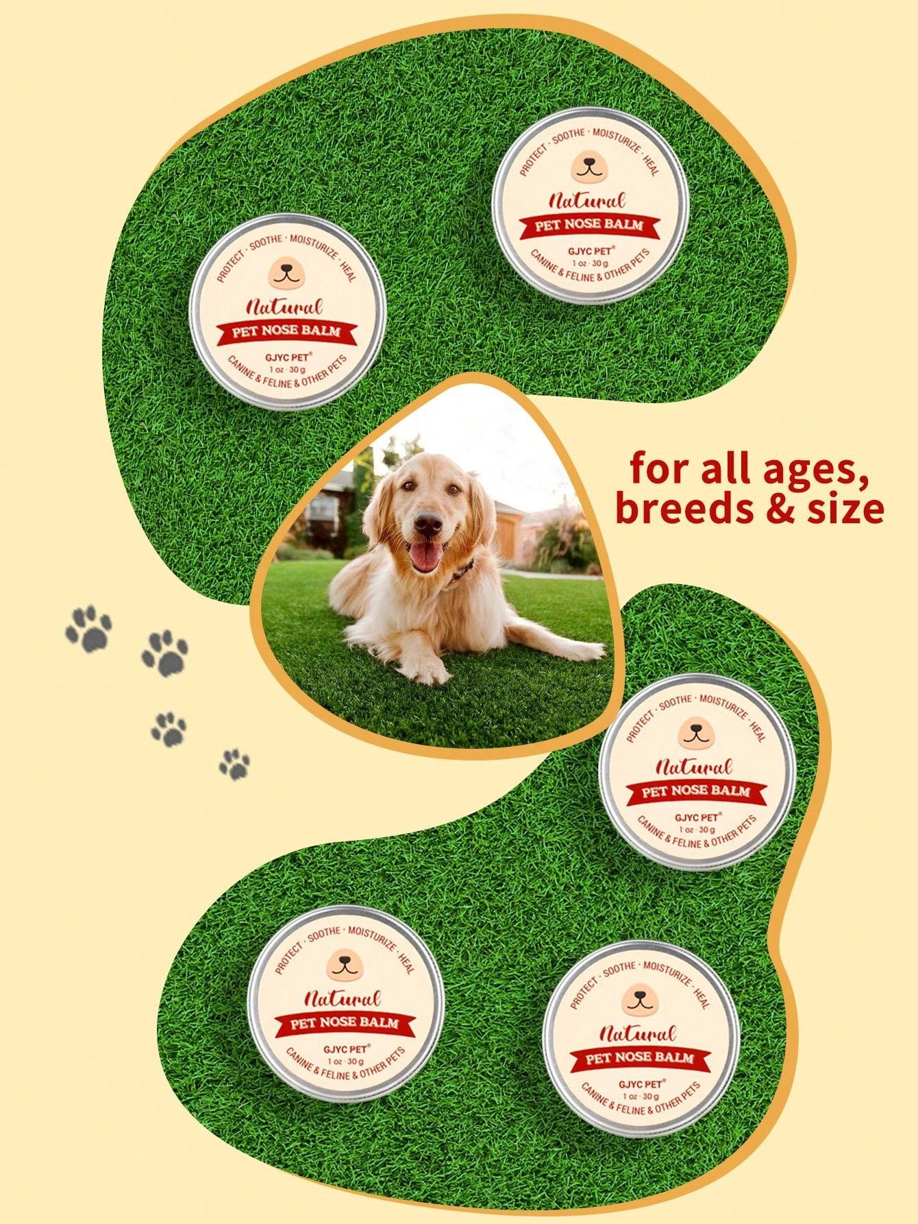 Pet Nose Moisturizing Balm 1 Oz: Prevents Dry Noses In Dogs And Cats (including French Bulldogs), Repairs Dryness And Cracks, Deeply Moisturizes, Can Be Licked Safely