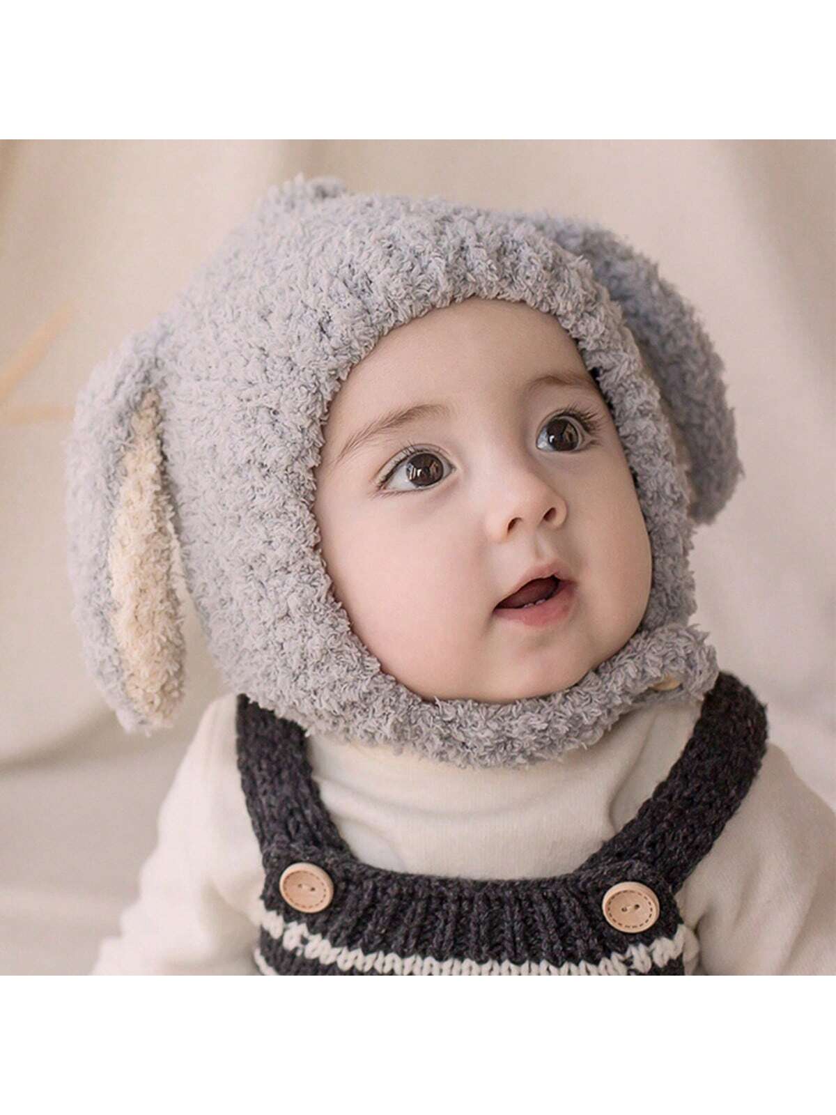 1 Pc Cute Baby Plush Hat Autumn Winter Rabbit Ears infant Beanie Cap Cartoon Bunny Kids Boy Girl Warm Ear flap Hat
