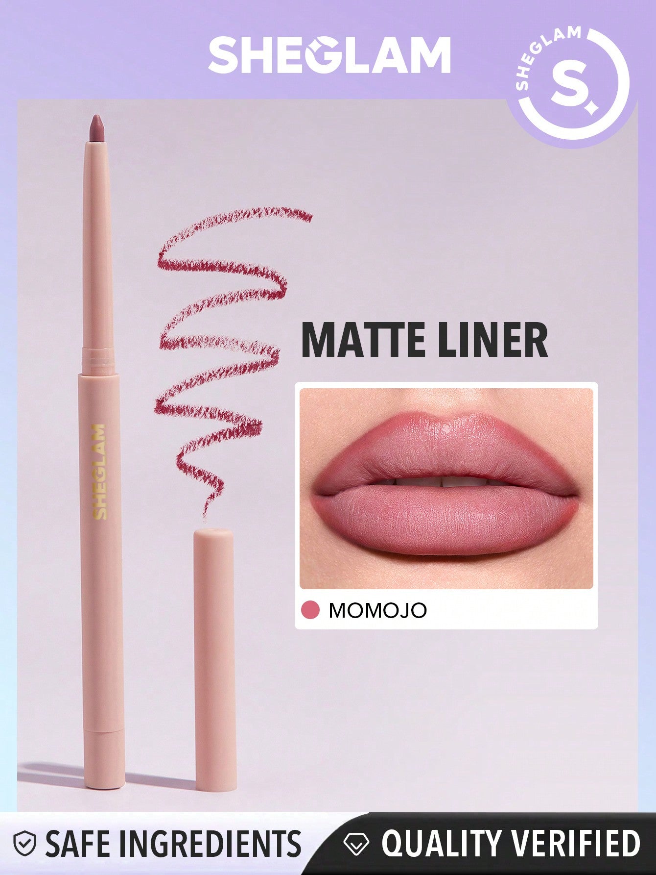SHEGLAM So Lippy Lip Liner-Concrete Jungle Creamy Matte Lip Liner Pencil High Pigment Not Easy to Fade Silky Smooth Matte Contour Tint Lip Makeup