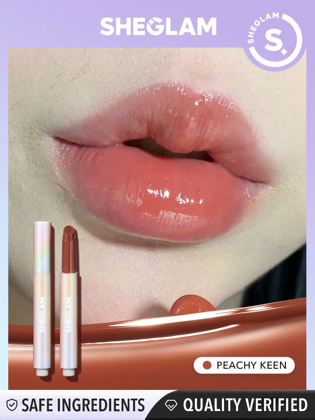 SHEGLAM Pout-Perfect Shine Lip Plumper-Sepia Kiss Moisturizing Plumping Solid Lip Gloss Non-Stick Nourishing Lip Plumping Serum Coconut Oil Lipstick Lip Cosmetics