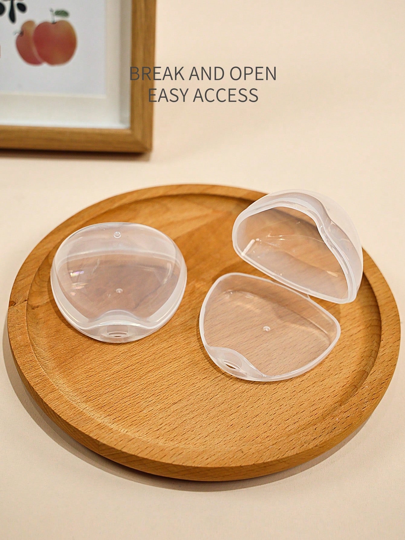 2pcs Clear Pacifier Storage Case, Portable & Dustproof