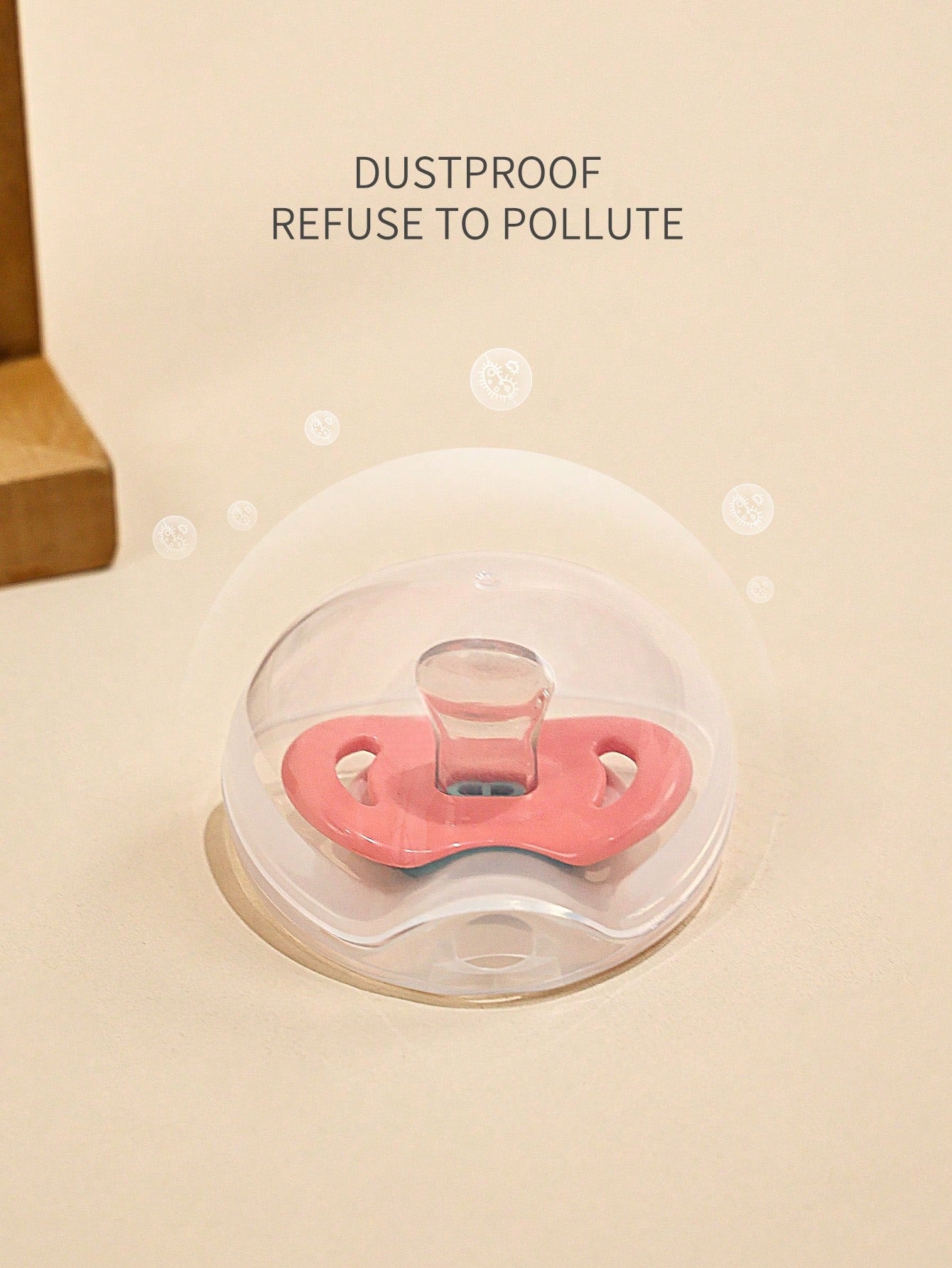 2pcs Clear Pacifier Storage Case, Portable & Dustproof
