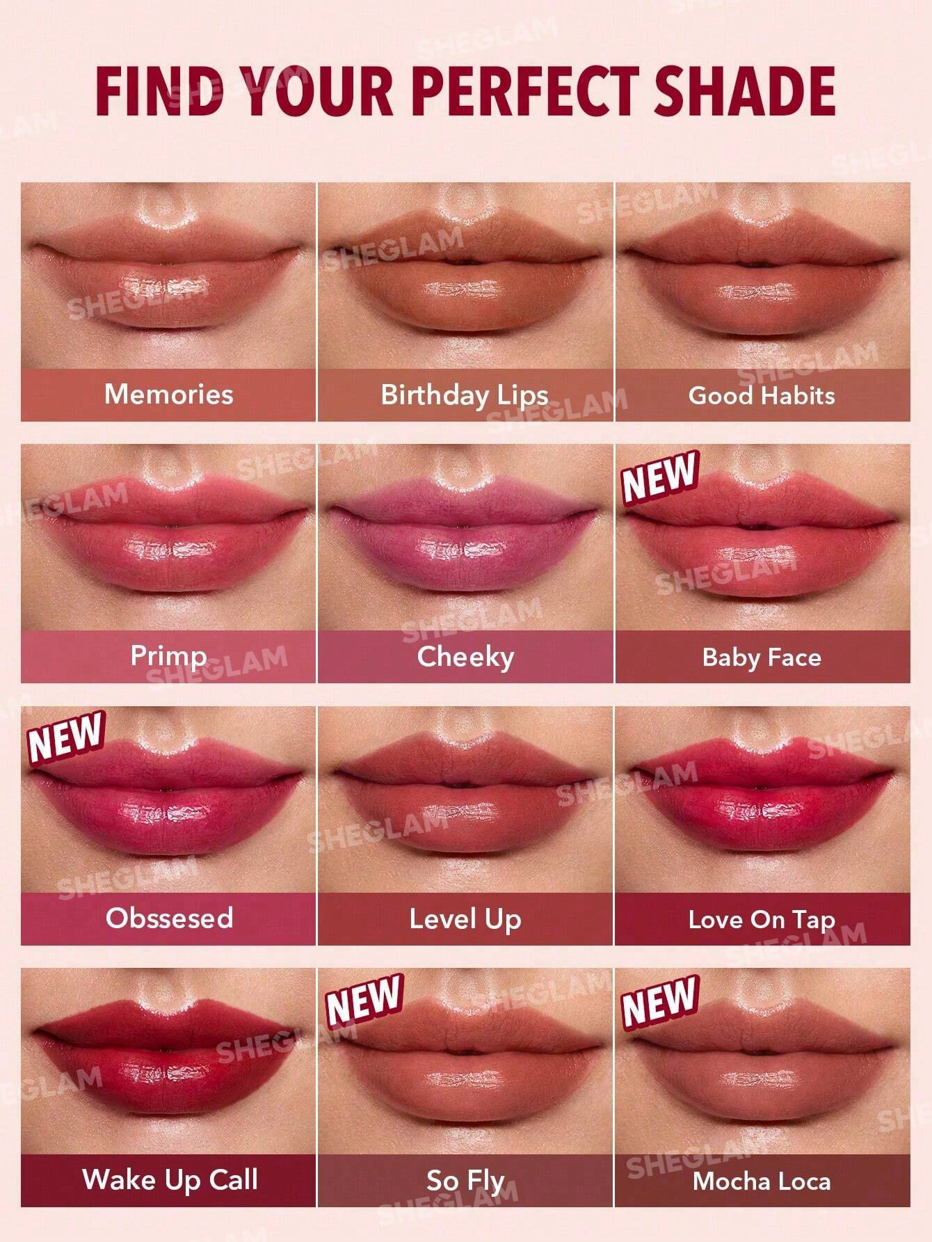 SHEGLAM Take A Hint Lip Tint-Love On Tap Color Changing Long Lasting Lip Gloss High Gloss Finish All Day Non-Sticky Moisturizing Lip Stain For Dry Lips