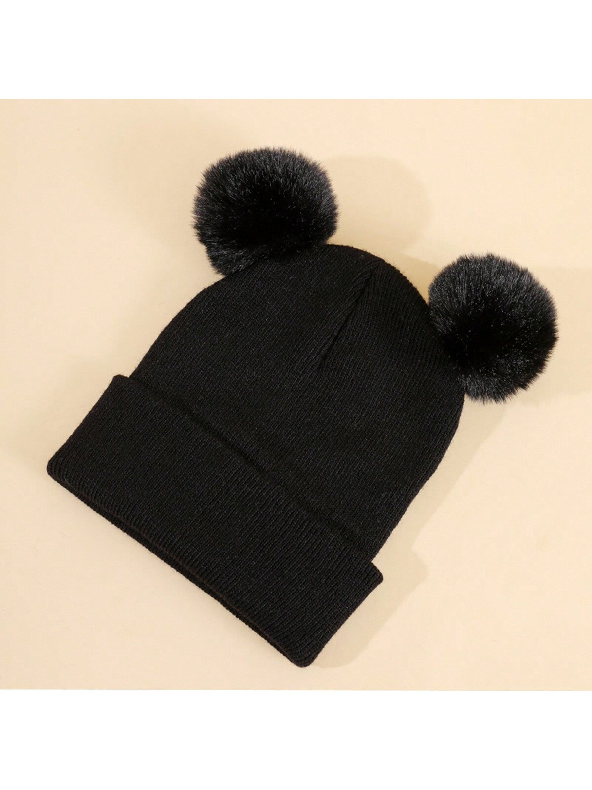 2-pack children's hats for autumn and winter plus velvet and warm woolen hats, cute and super cute baby children's knitted hats - suitable for boys and girls to keep warm in autumn and winter twins