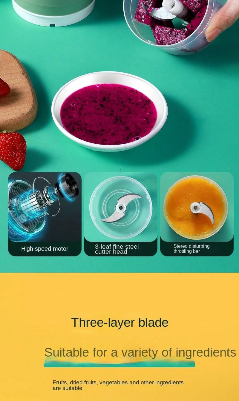 Baby Food Maker (blender, Meat Grinder, Garlic press) 100ml/200ml