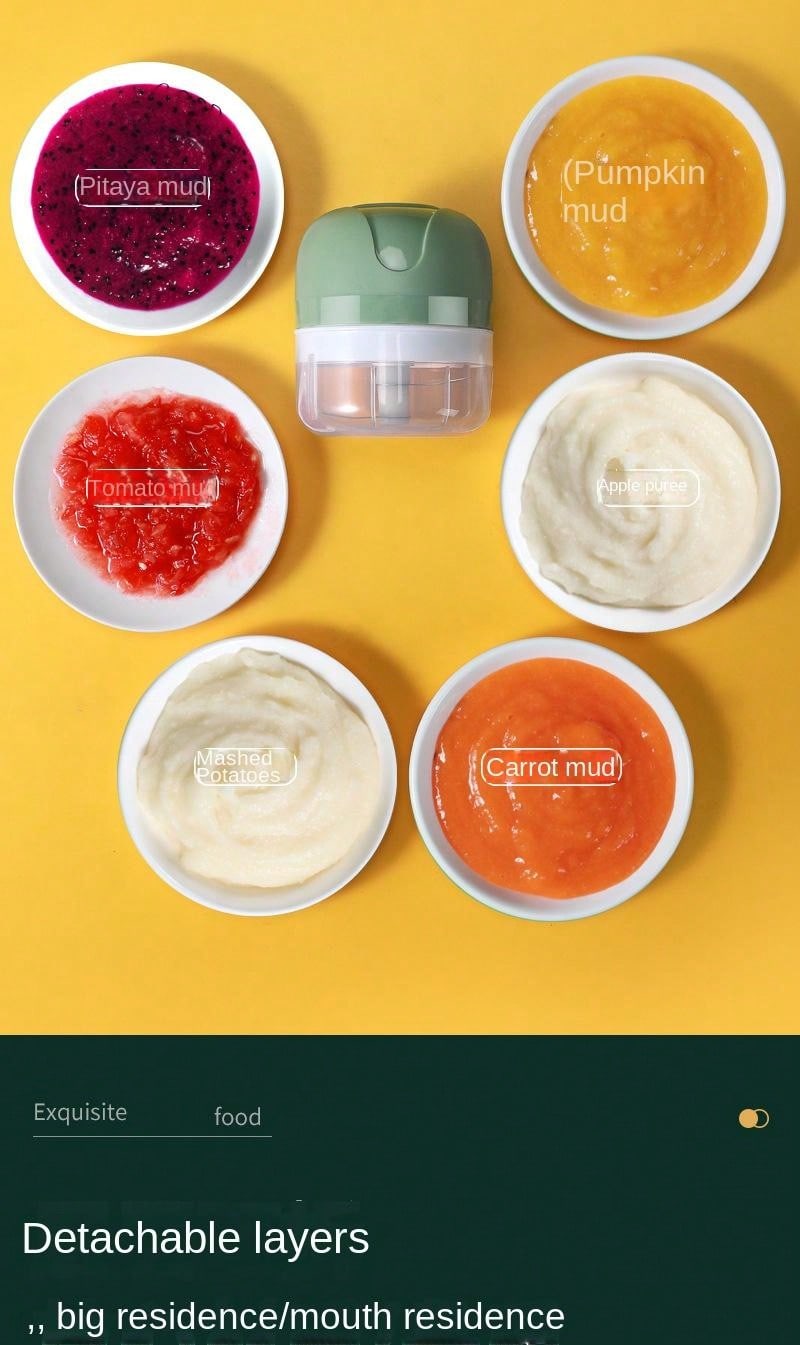 Baby Food Maker (blender, Meat Grinder, Garlic press) 100ml/200ml