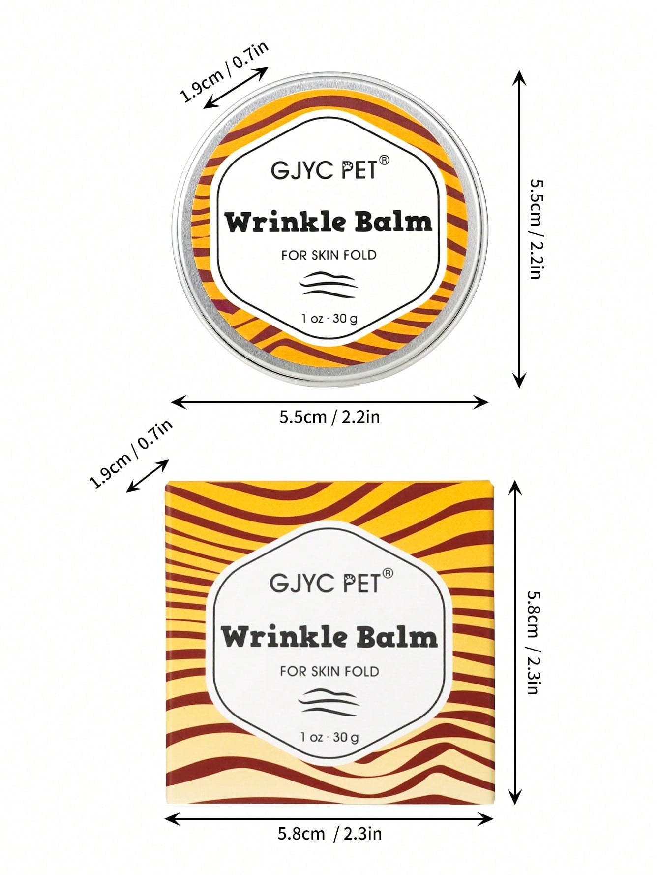 Premium Wrinkle Balm for Bulldogs, French Bulldogs, Pugs, and English Bulldogs - 1 Oz - Cleans Wrinkles, Removes Tear Stains, Addresses Tail Pockets, and Nourishes Paws