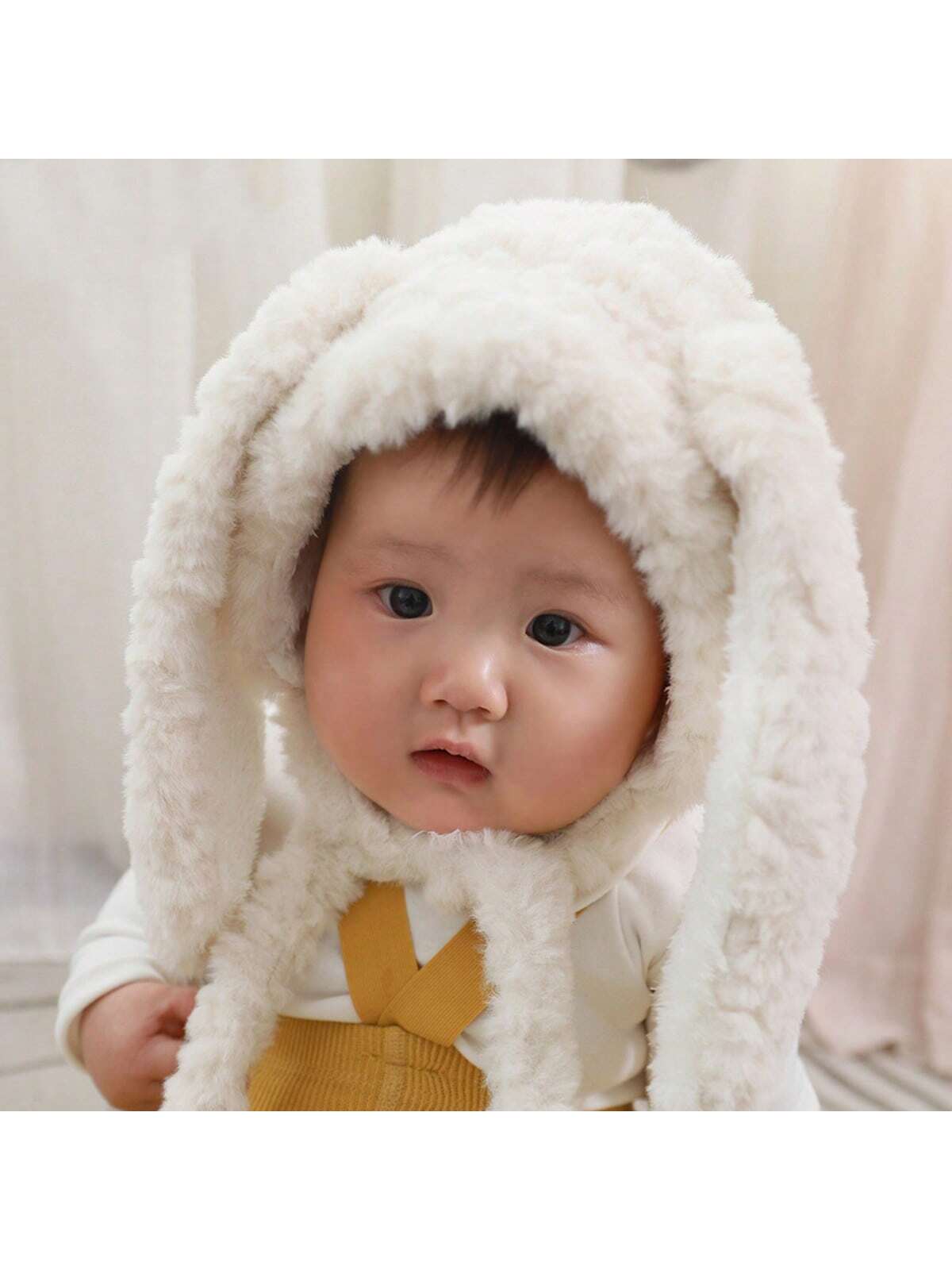 1 Pc Cute Baby Plush Hat Autumn Winter Rabbit Ears infant Beanie Cap Cartoon Bunny Kids Boy Girl Warm Ear flap Hat