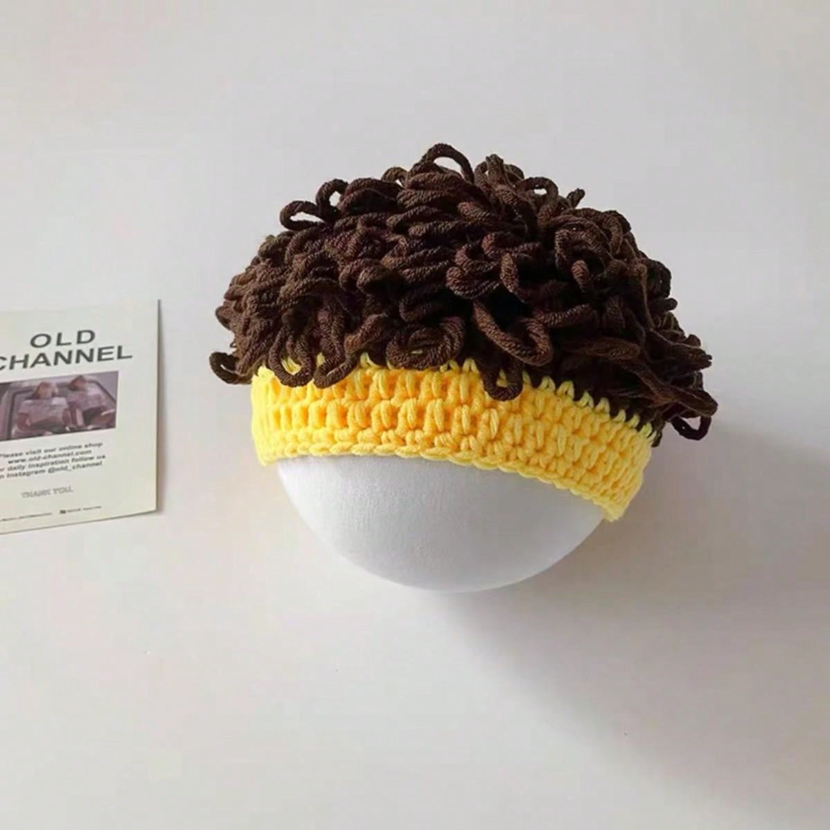 Baby Wig Knitted Headband Hat, Cool And Fashionable Cap With Headband, Soft And Stretchy Wig Hat, Suitable For Infants, Newborns, Kids. twins