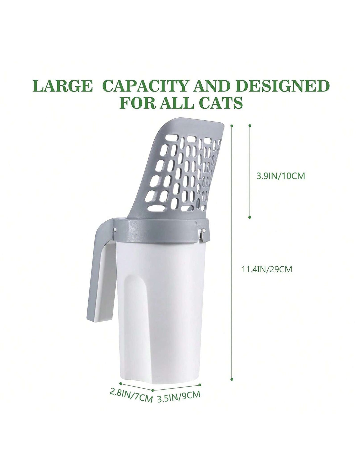 1pc Removable Cat Litter Scoop, Removable Large-capacity Pet Toilet, 1pc Free Garbage Bag