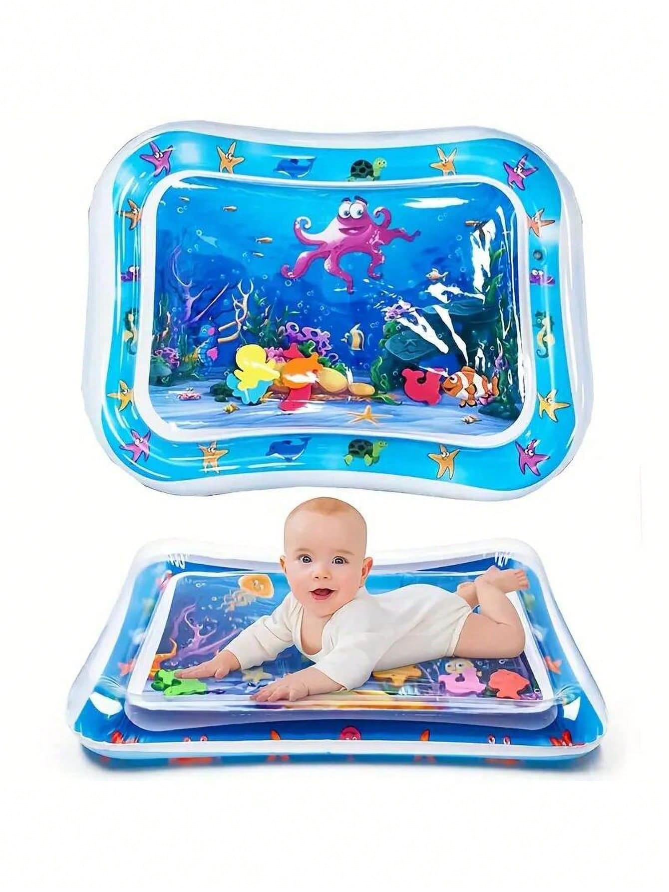 1pc Baby Water Playmat With Pat Pat & Thick Inflatable Cushion For Crawling Training