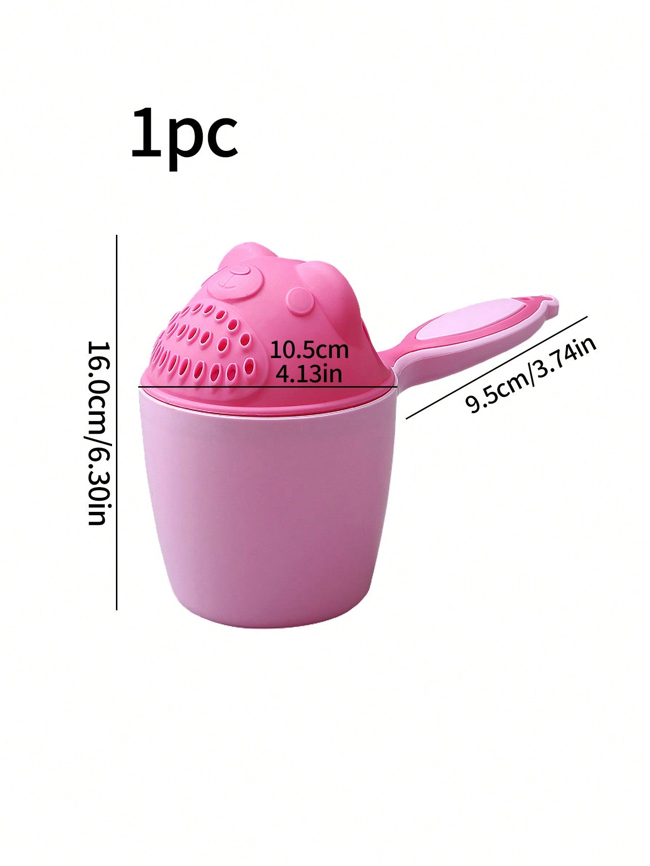 1pc Cartoon Bear Shaped Baby Shower Cup Shampoo Rinser