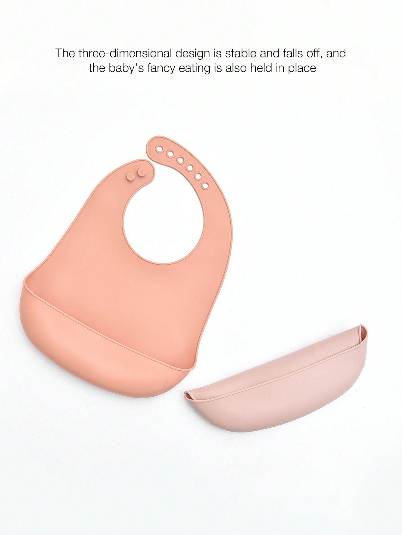 2pcs Baby Waterproof & Leakproof Silicone Bibs, Unisex