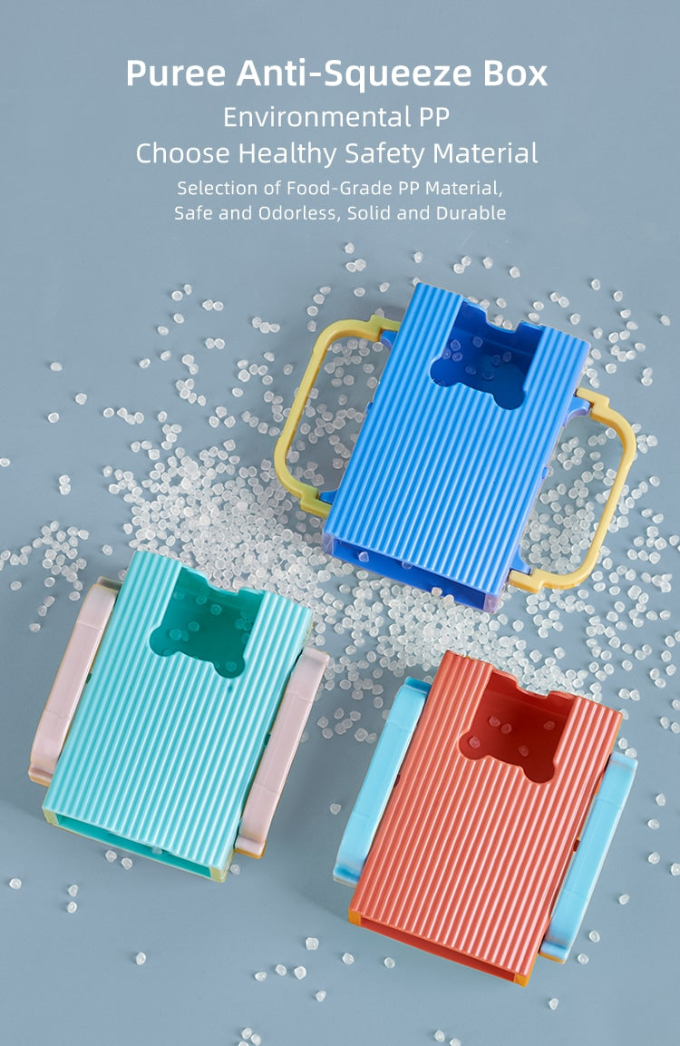 1pc Children's Anti-Squeeze Drink Box/Feeding Tool/Baby Milk And Juice Drinking Anti-Squeeze And Anti-Spray Cup Holder-Adjustable And Retractable For Four Seasons Use