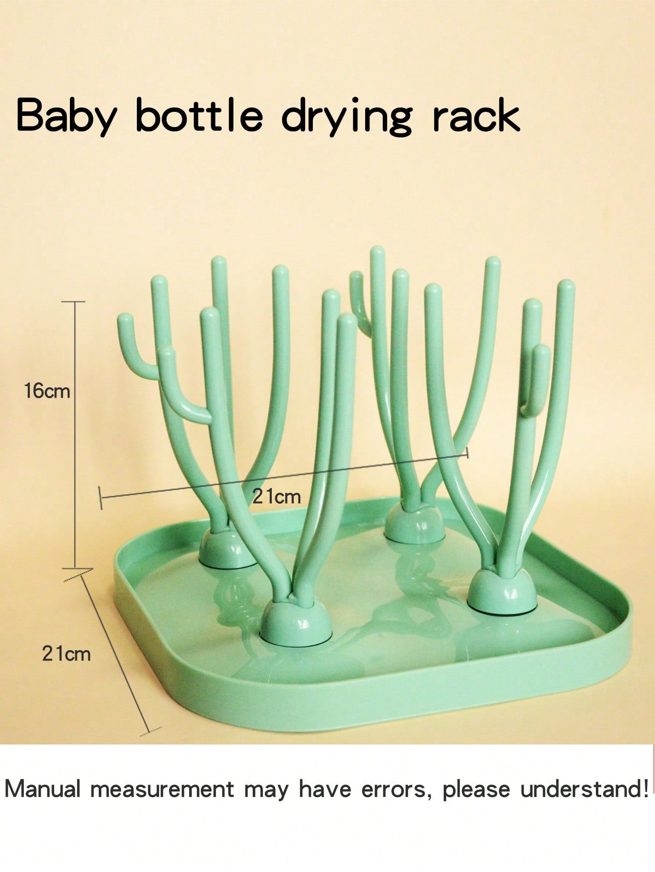 1pc Coral-Tree-Shaped Baby Bottle Drying Rack With Drain Board, Baby Bottle Storage Box And Holder