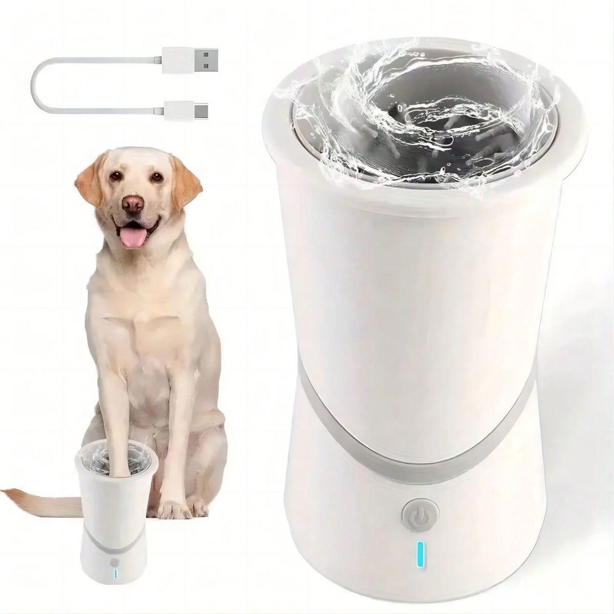 Intelligent Automatic Silicone Pet Foot Washer Dog Paw Cat Cleaner No-Rub Cleaning Massage Function Electric Pet Foot Washer Cup