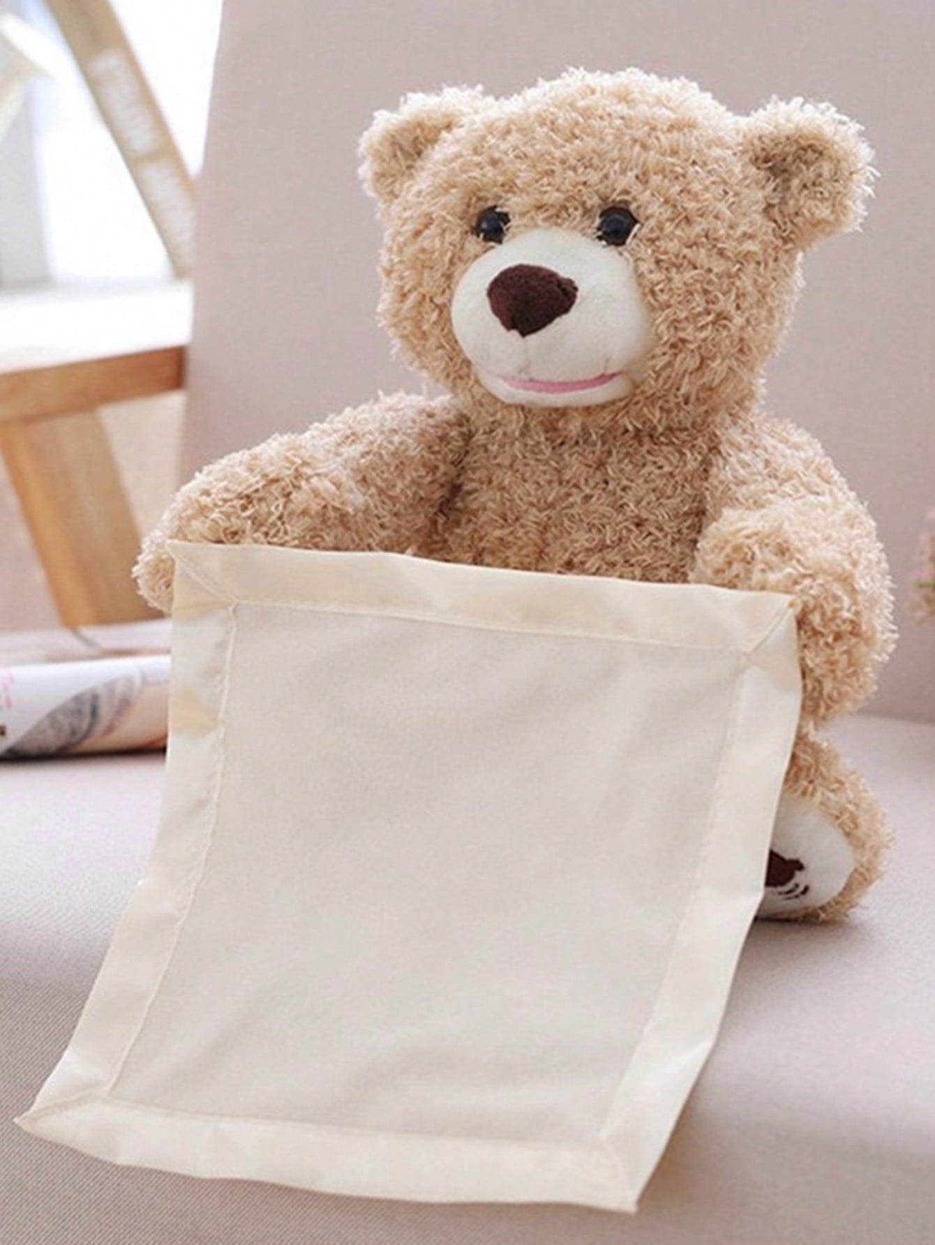 Plush Toy Of Bear That Can Cover Its Eyes And Play Hide And Seek With You, Interactive Talking Bear Doll For Fun