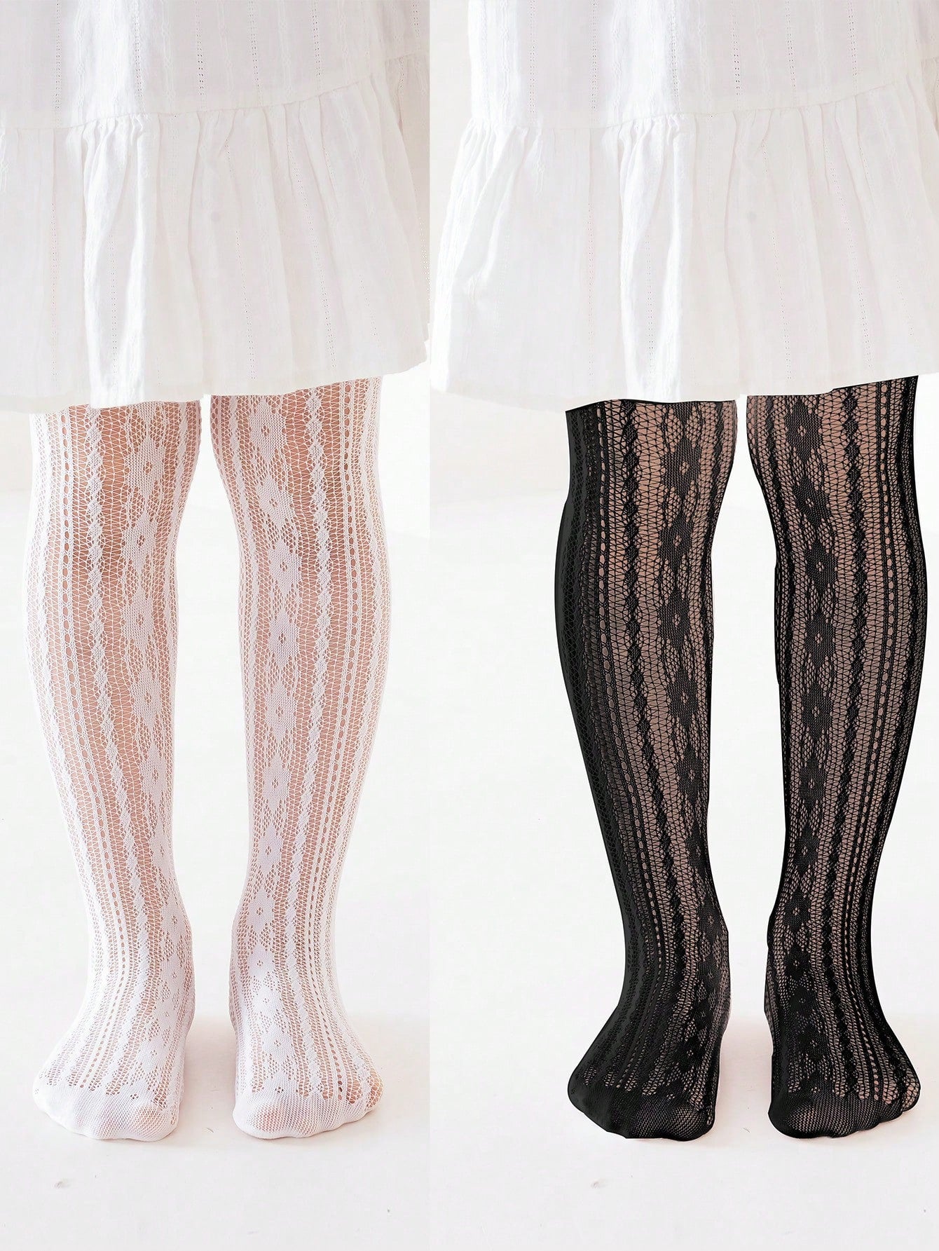2pairs Toddler Girls Hollow Out Tights