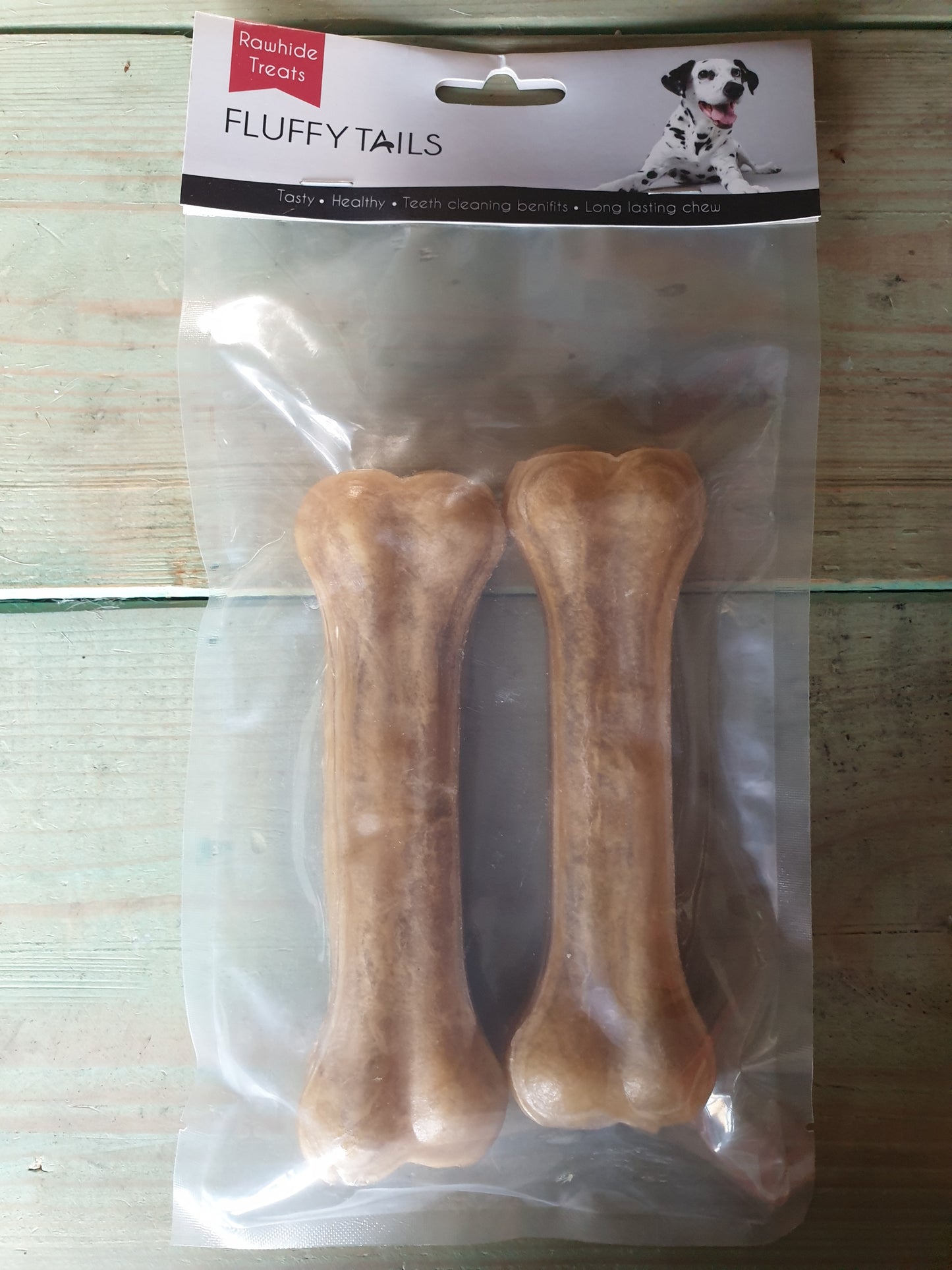 Rawhide natural pressed bone 2pcs