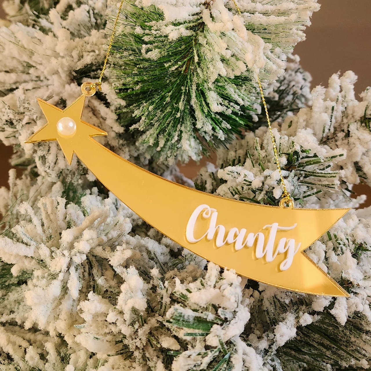 Customized Shooting Star Golden Plexiglass