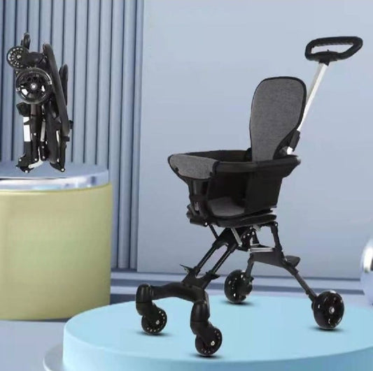 Baby Stroller: Professional Foldable 4-Wheel Ergonomic Adjustable Infant Carriage for Ages 1 to 6 Years