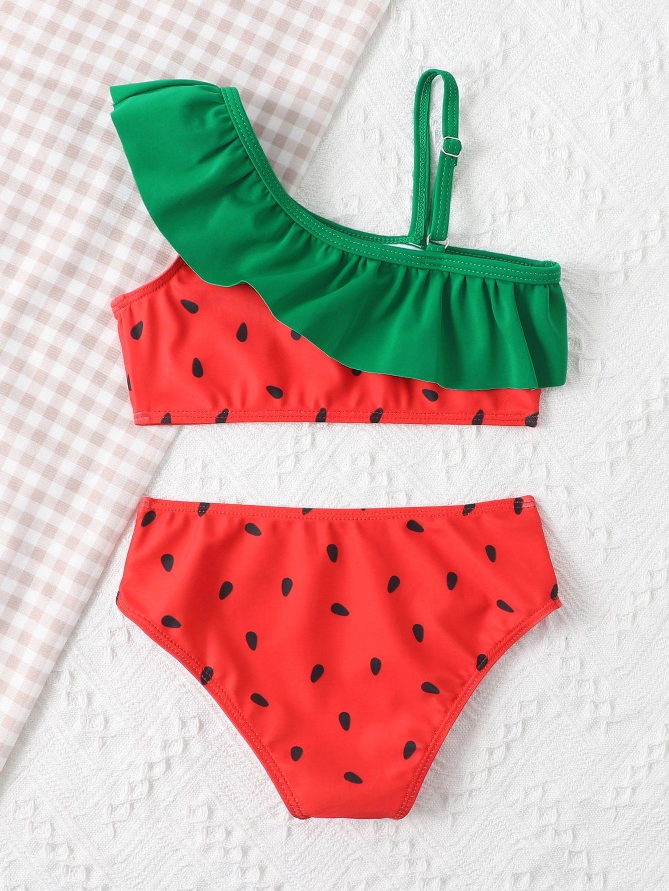 Young Girl Watermelon Ruffle Bikini Swimsuit