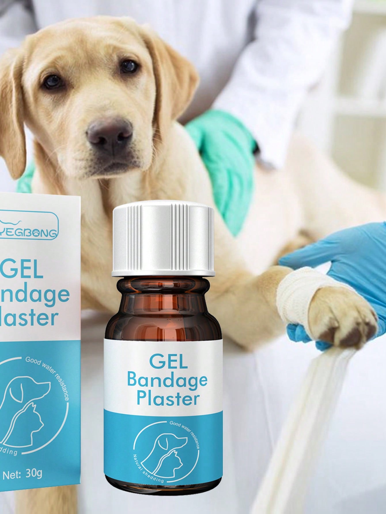 1pc Plastic Gel Bandage Plaster For Dog And Cat For Health Care