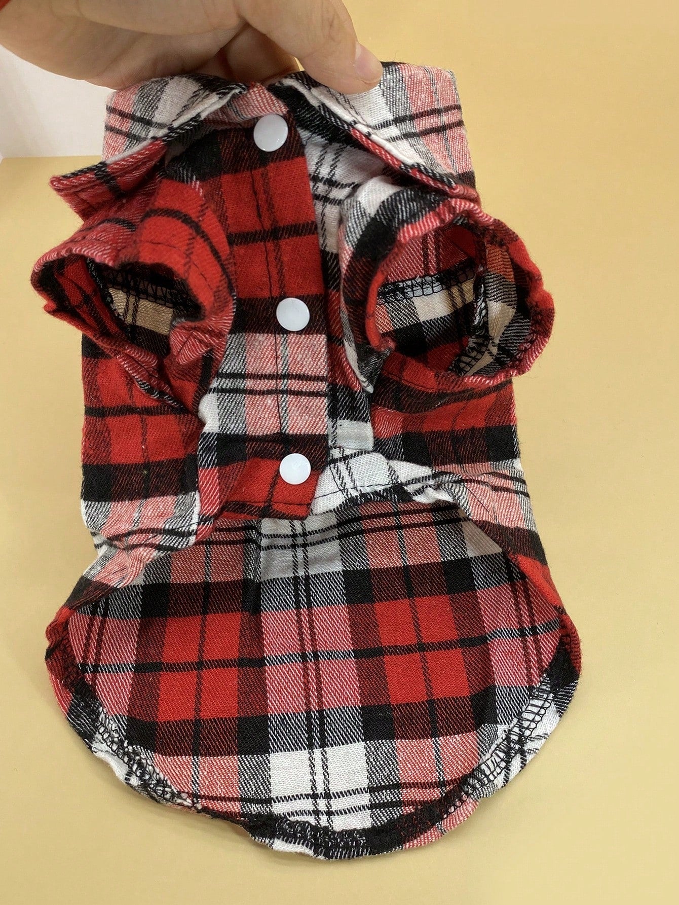 1pc Plaid Pattern Pet Shirt