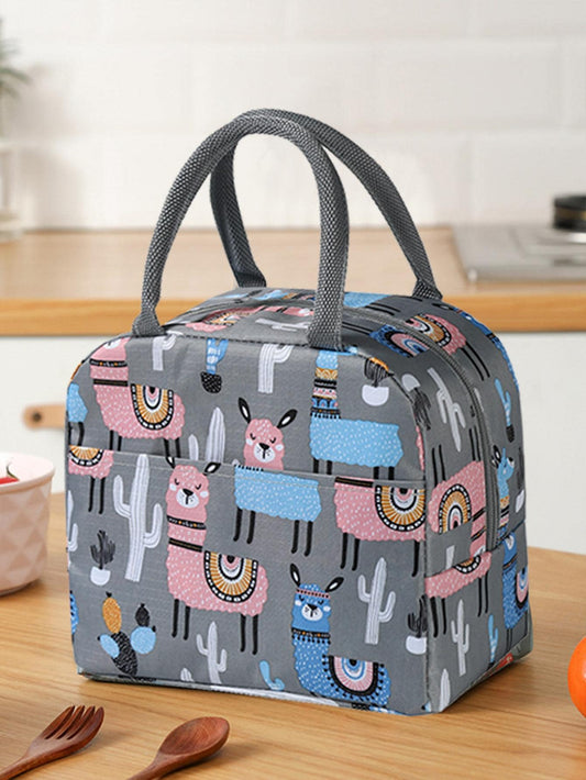 1pc Alpaca Pattern Lunch Bag