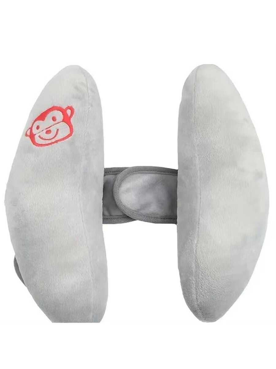 1set Baby Head Support Pillow, Banana Shaped Polyester Fiber Car Seat Headrest, Suitable For Daily Use