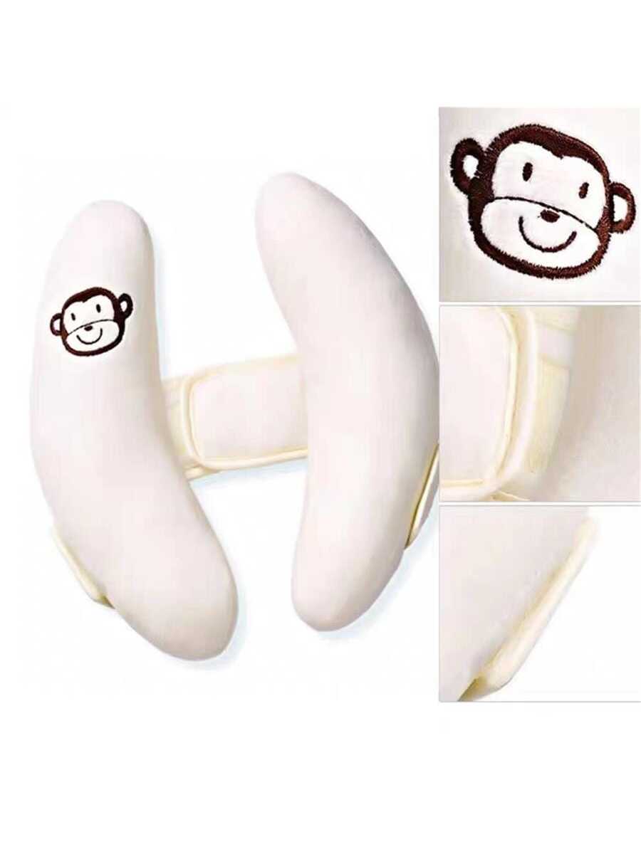 1set Baby Head Support Pillow, Banana Shaped Polyester Fiber Car Seat Headrest, Suitable For Daily Use