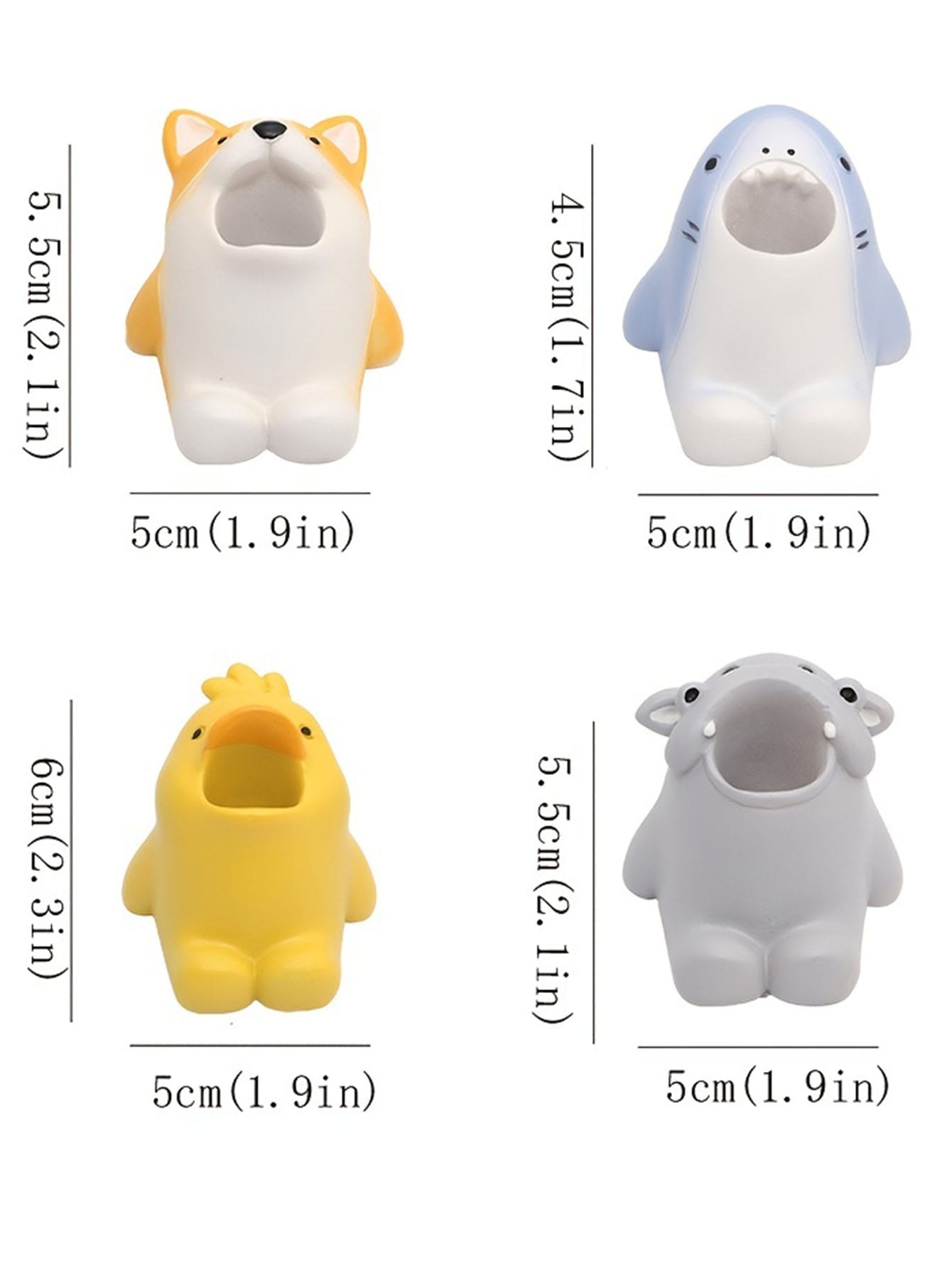 1pc Creative Cartoon Animal Toothbrush Holder, Adorable Storage Rack, Multiple Colors