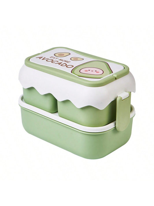 Creative Double-layered Children's Lunch Box Student Microwave Lunch Box Tableware