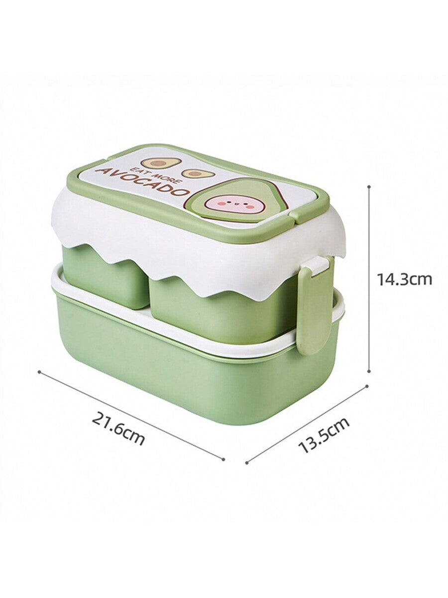 Creative Double-layered Children's Lunch Box Student Microwave Lunch Box Tableware