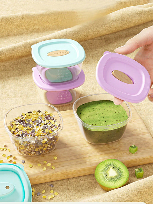 4pcs Portable Baby Food Storage Container, Sealed And Safe For Storing Snacks, Baby Food