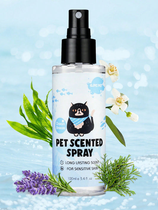 GJYC PET Ocean Fresh Dog Cologne | Deodorizing Spray For Dogs & Cats | Neutralizes Strong Odors | Natural Conditioner | 3.4 Fl Oz