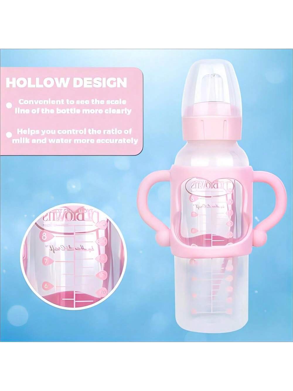 1pc Baby Bottle Silicone Handle, Bottle Anti-Fall Sleeve Grip, Bottle Universal Multi-Functional Soft Handle