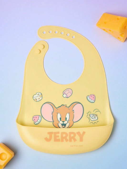 TOM & JERRY X  1pc Yellow Mouse Shaped Silicone Baby Bib