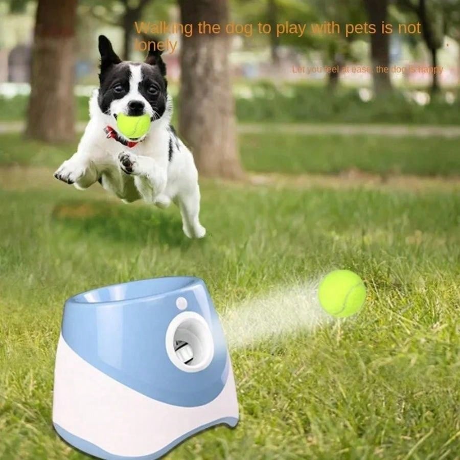 Dog Ball Launcher Automatic Interactive Toy With Rechargeable High-Capacity Battery, Thrower Machine For Chasing Ball, Pet Tennis Throwing Toys, Automatic Ball Throwing Machine For Dogs