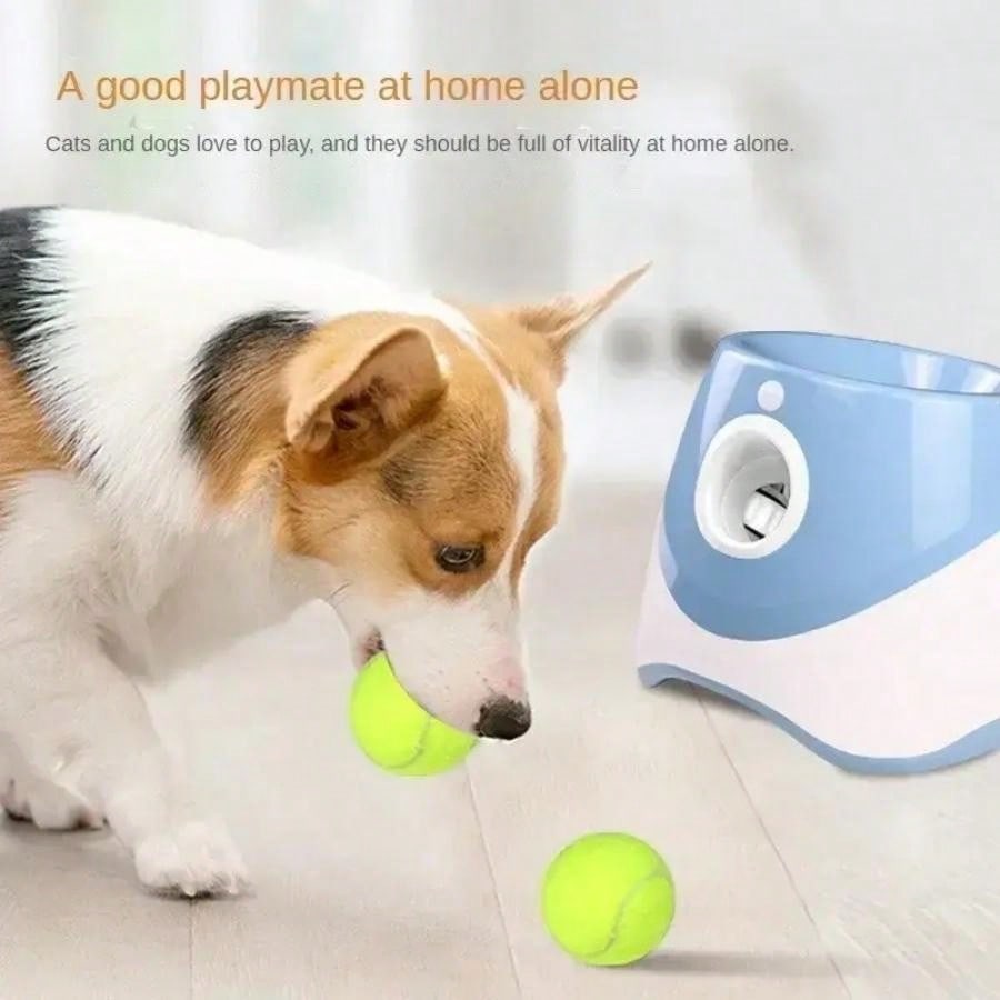 Dog Ball Launcher Automatic Interactive Toy With Rechargeable High-Capacity Battery, Thrower Machine For Chasing Ball, Pet Tennis Throwing Toys, Automatic Ball Throwing Machine For Dogs