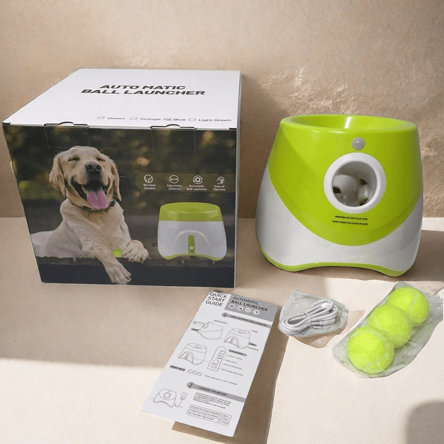 Dog Ball Launcher Automatic Interactive Toy With Rechargeable High-Capacity Battery, Thrower Machine For Chasing Ball, Pet Tennis Throwing Toys, Automatic Ball Throwing Machine For Dogs