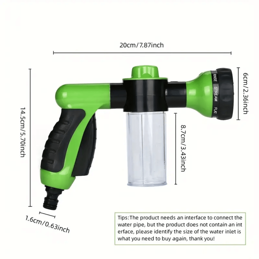 High Pressure Spray Nozzle Hose Dog Shower Head With 3 Modes, Pet Cleaning Tool For Bathtub, Water, Foam, Soap